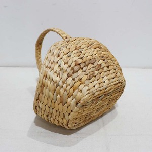 Cesta de Almacenamiento Decorativa de Jacinto de Agua Tejida a Mano, Cesta de Picnic con Asa Alta para Picnics y Organización del Hogar - Product Image 6