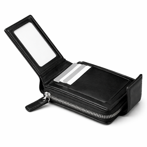 Wholesale Genuine Leather ID <b>Credit</b> <b>Card</b> Holder <b>Wallet</b> Multi-function Driver License Purse - Product Image 1