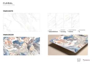 กระเบื้องพอร์ซเลนแกะสลักลายหรูหรา ขนาด 60x120 ซม. 600x1200 มม. 24x48 นิ้ว พื้นผิวสวยงามมีมิติ สำหรับปูพื้นและผนังที่พักอาศัยและอาคารพาณิชย์ - Product Image 5