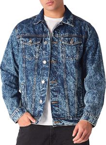 Veste en jean respirante pour homme, col montant, style urbain hiver, avec logo frontal – Nouvelle collection très demandée - Product Image 2