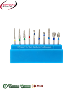 ชุดขัดแต่งพอร์ซเลนสำหรับอะบัทเมนท์ FG108 ยี่ห้อ Surtechs FG Diamond Burs จำนวน 10 ชิ้น อุปกรณ์ทันตกรรม - Product Image 4