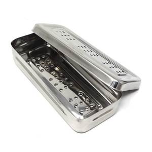 Boîte de stérilisation pour instruments en acier inoxydable perforé, plateau d'autoclave chirurgical dentaire 7 x 3 x 1,5 pouces, certifié CE médical - Product Image 4