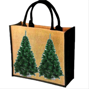 Bonito bolso de mano de yute con estampado digital para mujer hecho a mano en Bengala Occidental India - Product Image 3