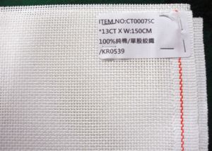 CT0007 Latch hook canvas double twisted weave White Mesh Fabric Plain Dyed Woven Grid Pattern <b>Green</b> Background - Product Image 4