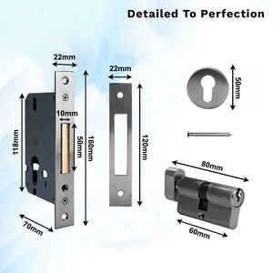 Serrure de porte haute sécurité Premium Dead Lock pour portes principales, construction en laiton massif et acier inoxydable - Product Image 1