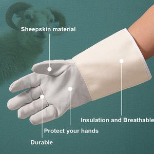Hot Sale Custom Logo Industrial Waterproof Protection Welding <b>Gloves</b> Top Quality Sheepskin Leather Material Safety Welder <b>Gloves</b> - Product Image 4