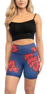 Vêtements de sport pour femmes, taille basse, rayés, imprimé floral, respirant, en coton et élasthanne, coupe régulière, tricoté, séchage rapide, fermeture à cordon - Product Image 5