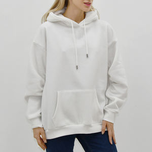 Sweat-shirt en molleton oversize personnalisé avec logo imprimé en relief pour femme, col rond en coton, style vintage, vente en gros - Product Image 1
