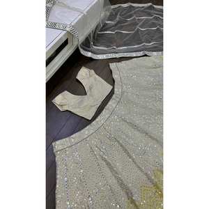 Designer Wedding Apparel Lehenga Choli for Parties Featuring Multi-Thread Work and <b>Paper</b> <b>Mirror</b> - Product Image 5