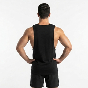 Men Gym Fitness <b>Stringer</b> Tank Top Scoop Neck Bodybuilding Trainer <b>Vest</b> Top Cotton Men Workout Wear Breathable <b>Stringer</b> <b>Vest</b> - Product Image 2