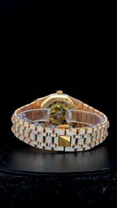 นาฬิกาข้อมือผู้ชายคุณภาพสูงสุด หรูหรา ตัวเรือนสแตนเลสประดับเพชรโมอิสซาไนต์  หน้าปัดแซฟไฟร์  ฝังเพชรเต็มเรือน ระบบออโตเมติก - Product Image 3