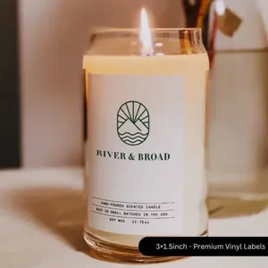 Etiquetas Personalizadas para Velas, Adhesivos de Vinilo Impermeables de Primera Calidad para Frascos y Recipientes, Marca Artesanal - Product Image 2