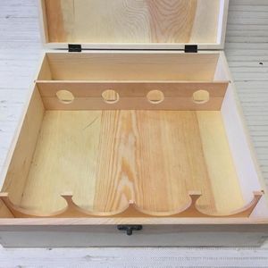 Boîte de rangement pour vin en bois naturel, compartiments amovibles, protection pour une seule bouteille, présentation élégante, préservation - Product Image 6