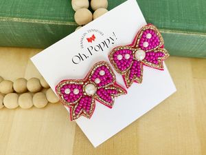 Pendientes de aro elegantes con bordado hecho a mano y cuentas de semillas para bodas, fiestas, eventos festivos, regalos, colgantes, joyería de moda. - Product Image 2