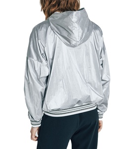 Veste coupe-vent pour homme, style bomber, col montant métallisé, imperméable - Product Image 4