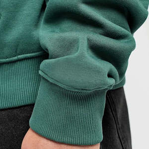 Sudaderas con capucha de forro polar para hombre, de otoño e invierno, con cremallera, a la moda, de manga larga, de peso pesado, lisas. - Product Image 3