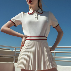 Vêtements de sport respirants à séchage rapide, personnalisables avec logo, tricotés pour femmes, pour polo, golf, short, chemise à manches courtes, confortables, légers, vêtements de sport actifs - Product Image 2