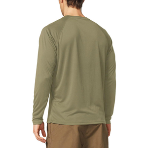 เสื้อรัดรูปแขนยาวสำหรับผู้ชายรุ่นใหม่ปี 2026 สีเขียวมะกอก แห้งเร็ว ผลิตจากโพลีเอสเตอร์ ป้องกันแสงแดด UPF 50+ เหมาะสำหรับกิจกรรมกลางแจ้ง - Product Image 2