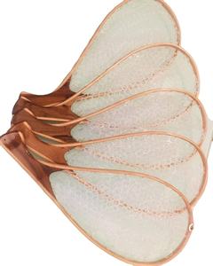 Épuisette de pêche à la mouche d'extérieur avec cadre en bois et filet en caoutchouc, outil de capture de truites à lancer à la main - Product Image 1