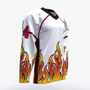 Maillot de hockey sur glace pour homme Squf Sports - Mélange polyester/coton, impression numérique, logo personnalisé du nom de l'équipe, anti-UV, séchage rapide - Product Image 2