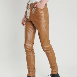 Pantalones de Cuero para Hombre, Estilo Nuevo 2026, Personalizados con Logotipo, Ligeros, de Cintura Alta, Alta Calidad, Color Sólido, para Uso Casual - Product Image 2