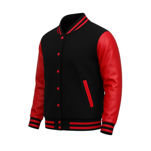 Chaqueta Varsity de Invierno con Estilo, Chaqueta Universitaria de Béisbol a la Moda, Prenda Urbana con Cuello Alto, Mangas de Nailon/Algodón Transpirables - Product Image 2