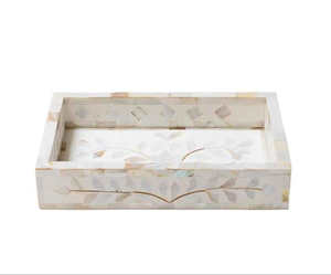 Mother of Pearl Square Polished Classic Customized Pattern <b>Disposable</b> Stocked Serving Trays for Hotels & Restaurants Kitchenware - Product Image 5