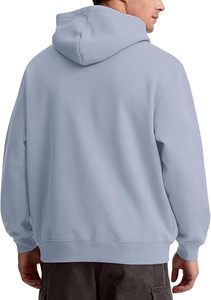 เสื้อฮู้ดซิป ¼ ตัว ผู้ชาย ไซส์ใหญ่ 400 แกรม ผ้าฝ้ายผสมโพลีเอสเตอร์เนื้อหนานุ่ม ระบายอากาศได้ดี สั่งผลิตจำนวนมาก พร้อมปักโลโก้ สำหรับใส่ในฤดูหนาว - Product Image 4