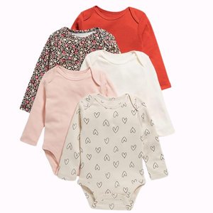 Ropa de bebé pequeña con impresión personalizada OEM, peleles de algodón orgánico para bebé, de bambú natural teñido, respetuosos con el medio ambiente, venta en línea - Product Image 3