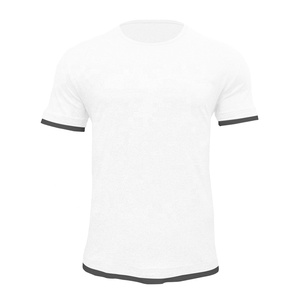 Hombres gimnasio Fitness ropa Unisex 65% algodón 26% poliéster 9% Spandex transpirable Casual Camiseta de manga corta con cuello en V para hombres - Product Image 5
