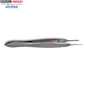 Pinzas de sutura de precisión de 0.3mm con 1x2 dientes, 4 pulgadas, para atar tejidos, instrumento quirúrgico dérmico de acero inoxidable para manipulación de tejidos - Product Image 2