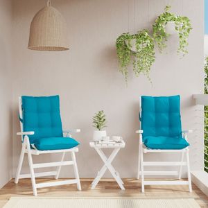 ชุดเบาะรองนั่งเก้าอี้พนักพิงต่ำสำหรับกลางแจ้งสีฟ้าอ่อน 2 ชิ้น - Product Image 1