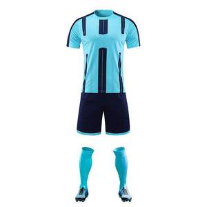 High Quality Breathable Men Jerseys <b>Soccer</b> Training Suit Navy Blue Pink Sport Team Uniform Adult Football Uniforms Shorts Set - Product Image 3