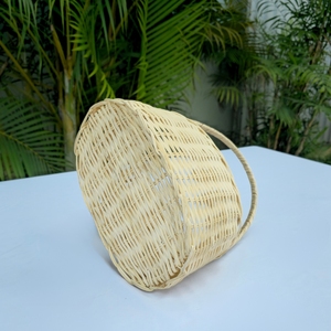 ตะกร้าหวายทรงรีสีขาวอเนกประสงค์ เป็นมิตรกับสิ่งแวดล้อม สำหรับตกแต่งดอกไม้ จัดเก็บของในครัว และจัดระเบียบสำนักงาน - Product Image 5