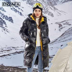 Women Long White <b>Duck</b> <b>Down</b> Padded Puffer Coat with Hood Thick Warm Waterproof Windproof Winter Casual Comfortable Outerwear - Product Image 4