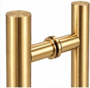 Poignées de tirage en métal durable en forme de H pour serrures de porte, design moderne personnalisable, finition de surface lisse, commande tactile ambidextre - Product Image 2