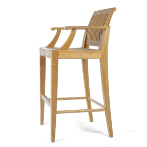 Modern Style High Dining Chairs Durable Outdoor with Teak <b>Wooden</b> <b>Frame</b> Material for Home Furniture Decoration - Product Image 3