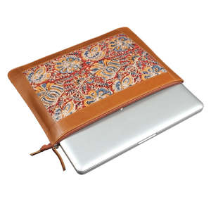 Housse pour ordinateur portable en cuir véritable, motif imprimé, avec logo personnalisé, sac de voyage d'affaires - Product Image 6