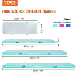 Tappetino Gonfiabile per Ginnastica da 4 Pollici di Spessore con Pompa Elettrica, Tappeto per Allenamento Tumble Track, Accessori per Attrezzature Ginniche - Product Image 2