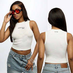 Women's Tank <b>tops</b> Basic Casual Stretch Cropped Tank <b>Top</b> <b>Sleeveless</b> T-Shirt Blouse Summer tee Outfits Solid color Crop Tank <b>Tops</b> - Product Image 2