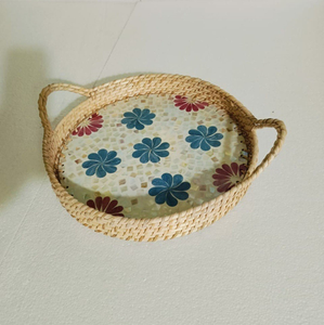 Diseño exclusivo de 3 bandejas de diferentes tamaños en nácar y ratán para almacenamiento de alimentos en mesas de hoteles/restaurante. - Product Image 3