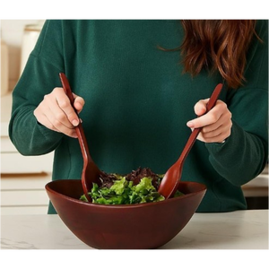 Ensemble de saladiers en bois d'acacia de haute qualité, design moderne, bols de service pour cuisine et salle à manger, faits à la main au Vietnam, personnalisables, pour fêtes et événements. - Product Image 2