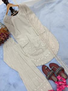 Beautiful Designer Women's Elegant Indian and Pakistani Suit Viscose Salwar Kameez Tawakkal Vol Kurta Set - Product Image 3