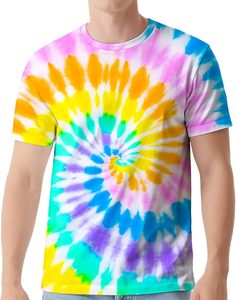 Camisetas Personalizadas con Logotipo, Venta al Por Mayor Directa de Fábrica, 100% Algodón, 180 GSM, Tie Dye, Estilo Hipster, Hip Hop, Hippies, para Hombre, 2026 - Product Image 5