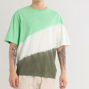 เสื้อยืดคอกลมแขนสั้นทรงโอเวอร์ไซส์ผ้าคอตตอนเจอร์ซีย์สำหรับผู้ชาย สไตล์ลำลอง พิมพ์ลายพร้อมโลโก้ด้านหลัง - Product Image 3