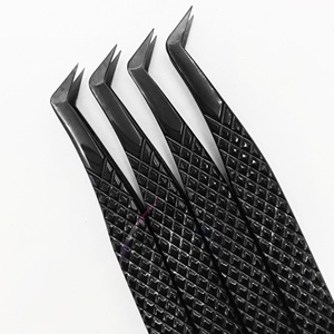 แหนบต่อขนตา RMI สแตนเลส 90 องศา รุ่น Russian Volume ด้ามจับพลาสม่าแบล็คไดมอนด์ ปลายไฟเบอร์ ปรับแต่งได้ตามต้องการ - Product Image 4