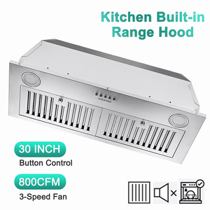 Ventilateur de cuisine encastré 3 vitesses en acier inoxydable 800 CFM - Product Image 1