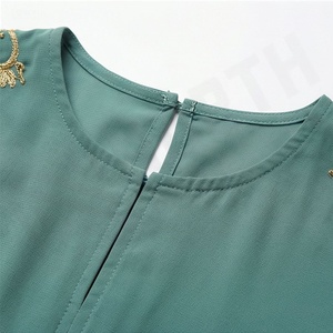 Vestido Abaya Modesto para Mujer, Ropa Musulmana, Nuevo Pañuelo de Poliéster, Ropa Islámica, Túnica Abierta o Cerrada de Lino, Prenda Elegante - Product Image 4