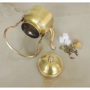 Bouilloire à thé en cuivre de qualité supérieure, théière traditionnelle en cuivre pour faire bouillir de l'eau, du thé ou du café, pour cuisinière, maison, hôtel, ustensiles de cuisine - Product Image 3