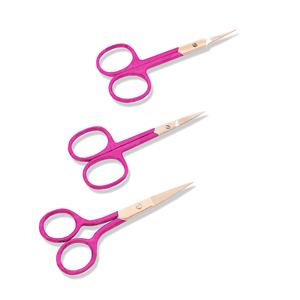 Tijera para cutículas de uñas de calidad superior con mango rosa Material de acero inoxidable Punta de hoja afilada Herramienta de manicura y pedicura - Product Image 1